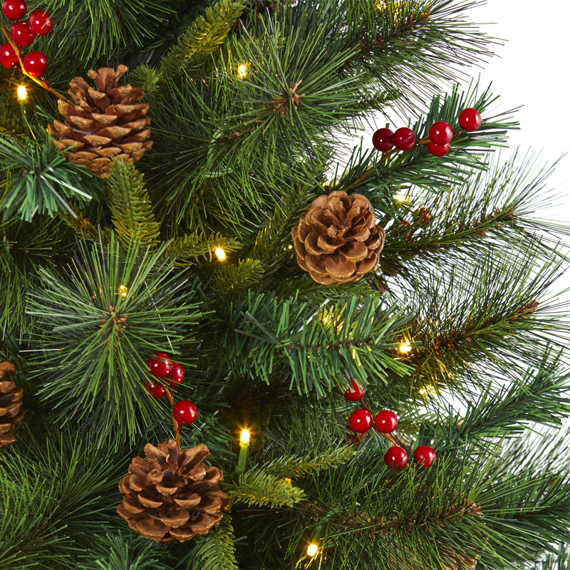 Lighted Artificial Christmas Tree, 5' H