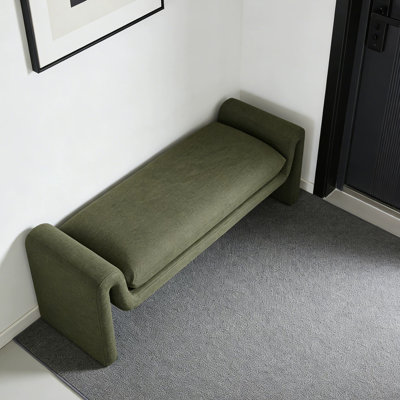 Banc rembourré vert