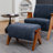 Solid Wood Cushioned Leisure Chair Set (Set Of 2)-1682116802