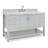 Moille 61" Single Bathroom Vanity in Grey, with 1.5 Italian Carrara Marble Top, Rectangle Sink-1362588623-1378355688