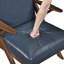 Chaise d'appoint Mid-Century moderne de 26,5 po Granby - Revêtement en similicuir facile d'entretien, structure en bois d'hévéa massif durable-1519185755-1520925121
