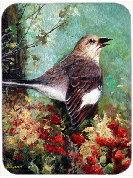 Caroline's Treasures Mockingbird Glass Cutting Board