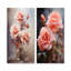 Ensemble de salon 2 pièces roses roses-1044739316