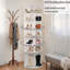 Range-chaussures rotatif 360 °, 7 niveaux, présentoir rond, blanc, espace et facile à nettoyer