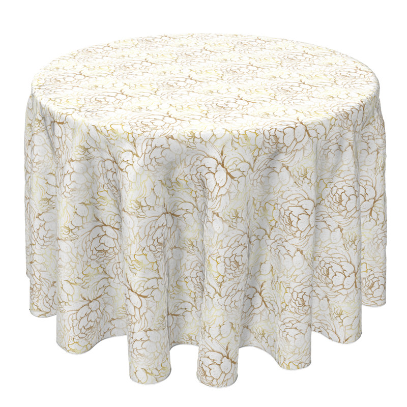 Hollingdon Round Floral Cotton Twill Tablecloth