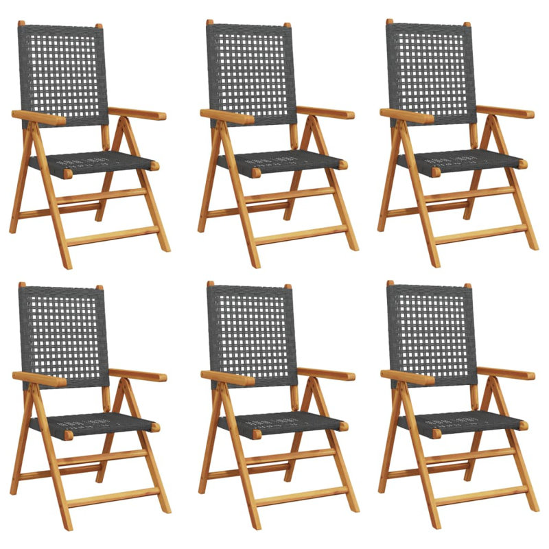 Houilles Patio Dining Accent Chair, Black