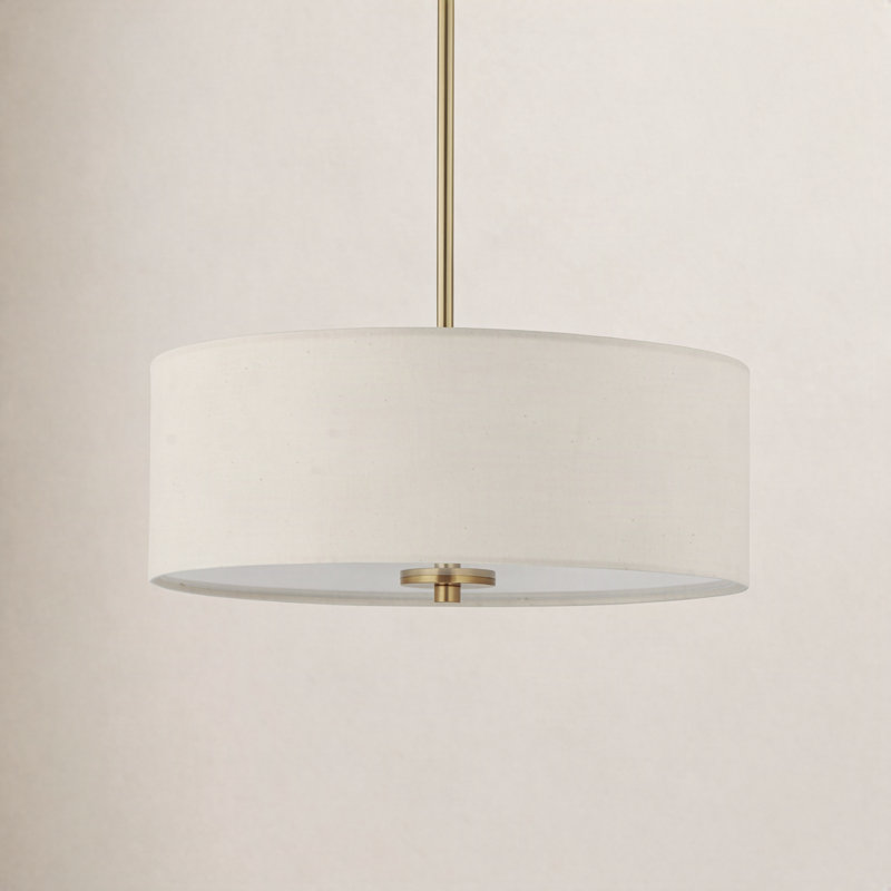 Juna 3 - Light Brass Drum Pendant