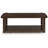 Kemu Coffee Table, 50 Inch Rectangular Top W Lower Shelf, Dark Brown