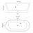 63" X 30" Freestanding Soaking Acrylic Bathtub