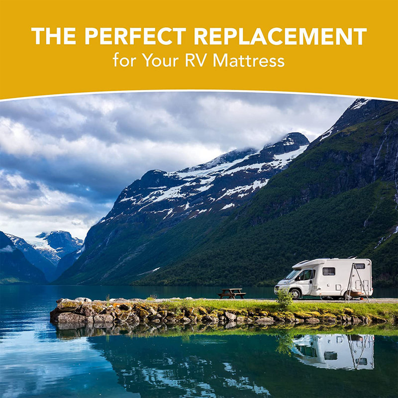 Dynasty 10 Inch CoolBreeze Gel Memory Foam RV Mattress Bed for Campers Trailers, Queen RV (60”x75”)