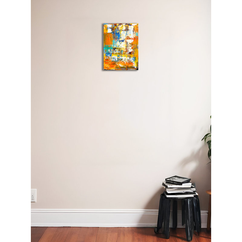 "Traffic Jam Abstract I" by Elizabeth Stacke Painting Print on Wrapped Canvas, 16" H x 12" W x 1.5" D