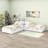 Twin Size 2 Drawers L-shaped Platform Beds with Trundle and Built-in Table-79433333