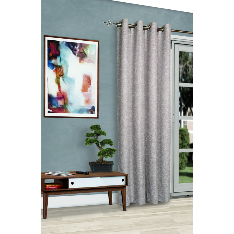 Hemphill Room Darkening Curtain Pair, Grey