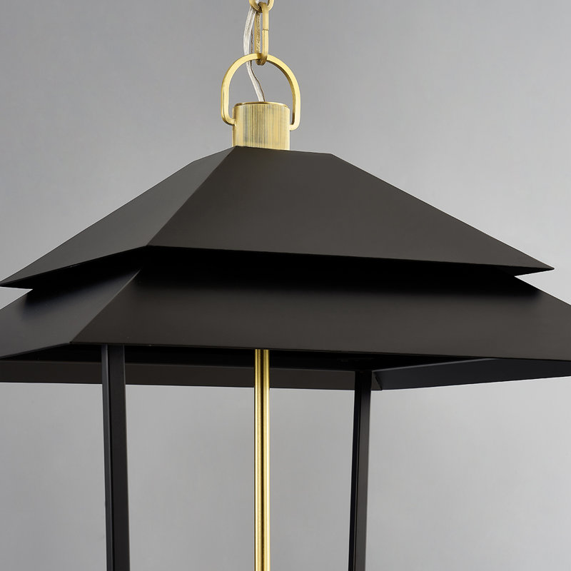 NATICK 4 LIGHT LANTERN, 31" H x 18" W x 18" D, Aged Brass