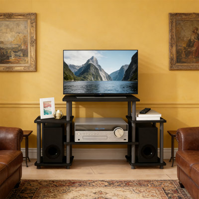 Meuble télé, centre de divertissement sans outils, coin carré