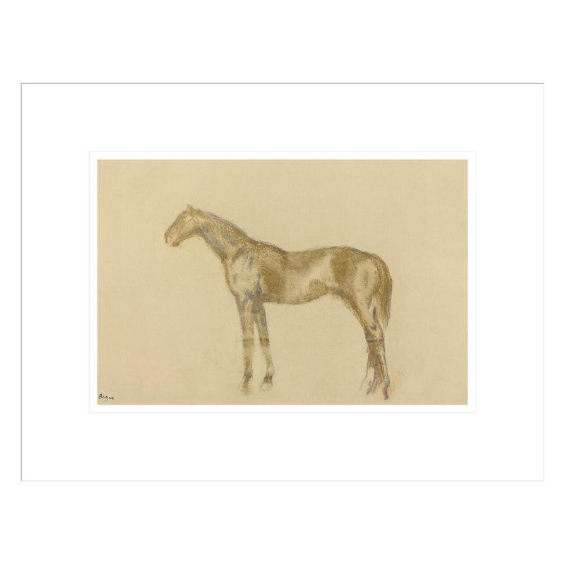 «Horse» par Edgar Degas - impression giclée sur cadre, H 13,04 po x l 16,75 po