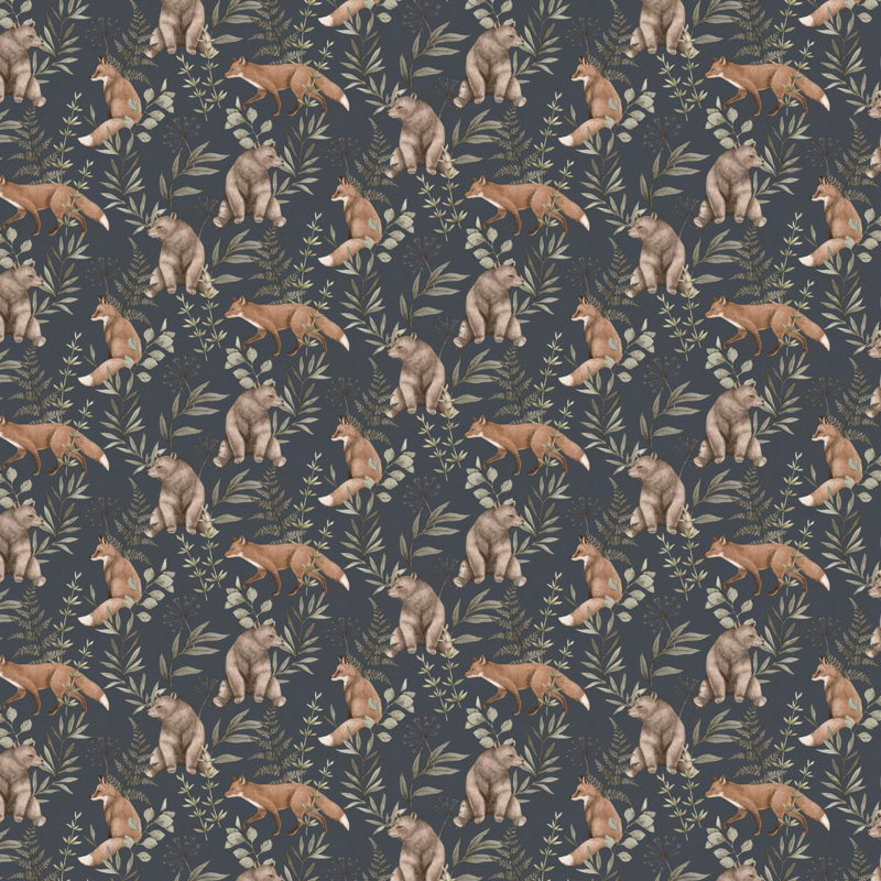 Boråstapeter Wild Forest Wallpaper, Blue