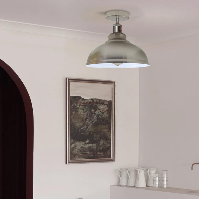Semi Flush Mount, Stain Nickel