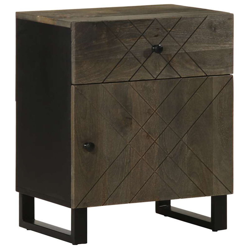 Amaury 50cm W Metal Bedside Table
