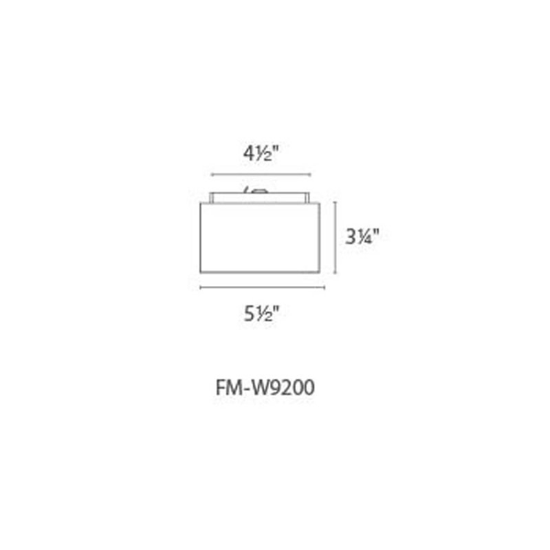 Bloc LED Flush Mount, White