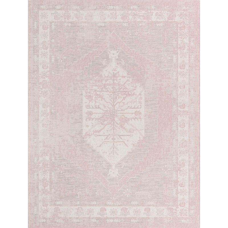 Tapis d'extérieur couleur nil rose, Rectangle 10 pi x 13 pi