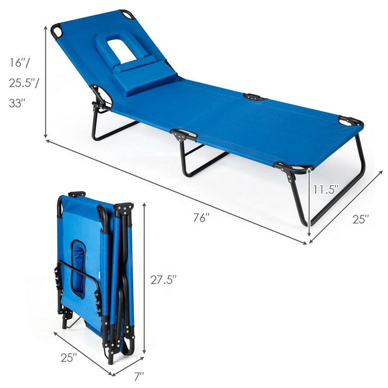 Blakehurst Outdoor Chaise Lounge, Blue