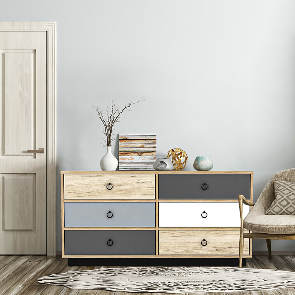 Longshore Tides Kallock 6 Drawer 47" W Double Dresser | Wayfair
