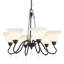 Lustre classique/traditionnel à 6 lumières avec accents en cristal Keenesburg