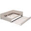 Lit plateforme double tapissier avec USB et lit gigogne simple-830826912