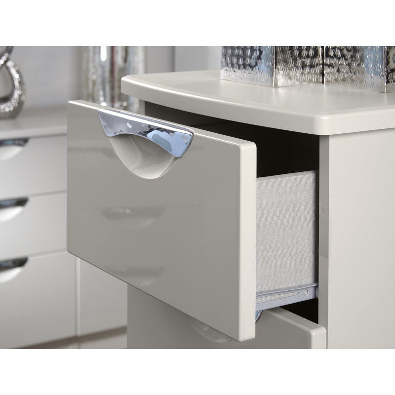 Fully Assembled Ratley 4 Drawer 76.5Cm W Chest of Drawers, Kashmir Gloss