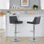 Tabouret de bar contemporain rembourré réglable avec pivot-895775551