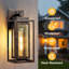 Lanterne murale d'extérieur Water Ripple, luminaire de porche d'extérieur pour l'extérieur, or brossé crépuscule à l'aube-1619483892