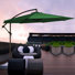 Parasol de patio rond en porte-à-faux de 10 pi avec contrepoids