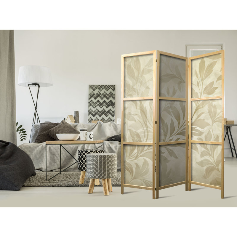 171cm H Solid Wood Folding Room Divider, 171cm H x 135cm W x 1.2cm D, 3