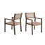 CHAISE DE SALLE À TIRER TRESSÉE (ENSEMBLE DE 2)-136938621-136938623
