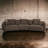 Bash 145"L Upholstered Sofa with 7 Pillows