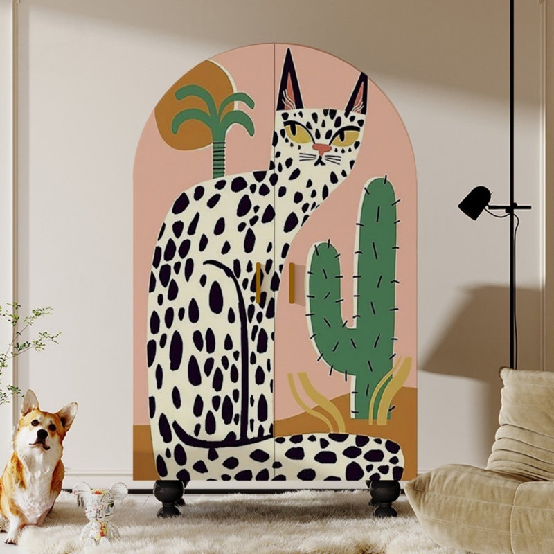Armoire peinte à la mode