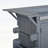Outdoor Kitchen Island with Wheels,Rolling Patio BBQ Cart with Stainless Steel Top and Multiple Storage Options-125761040