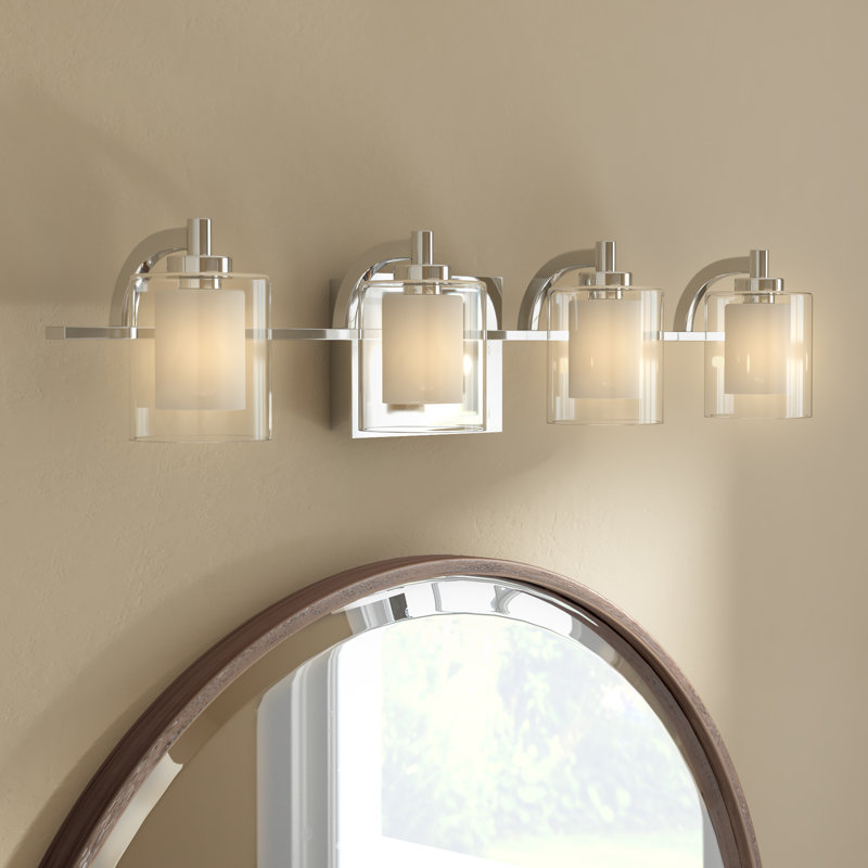4 - Light Dimmable Vanity Light, Brushed Nickel