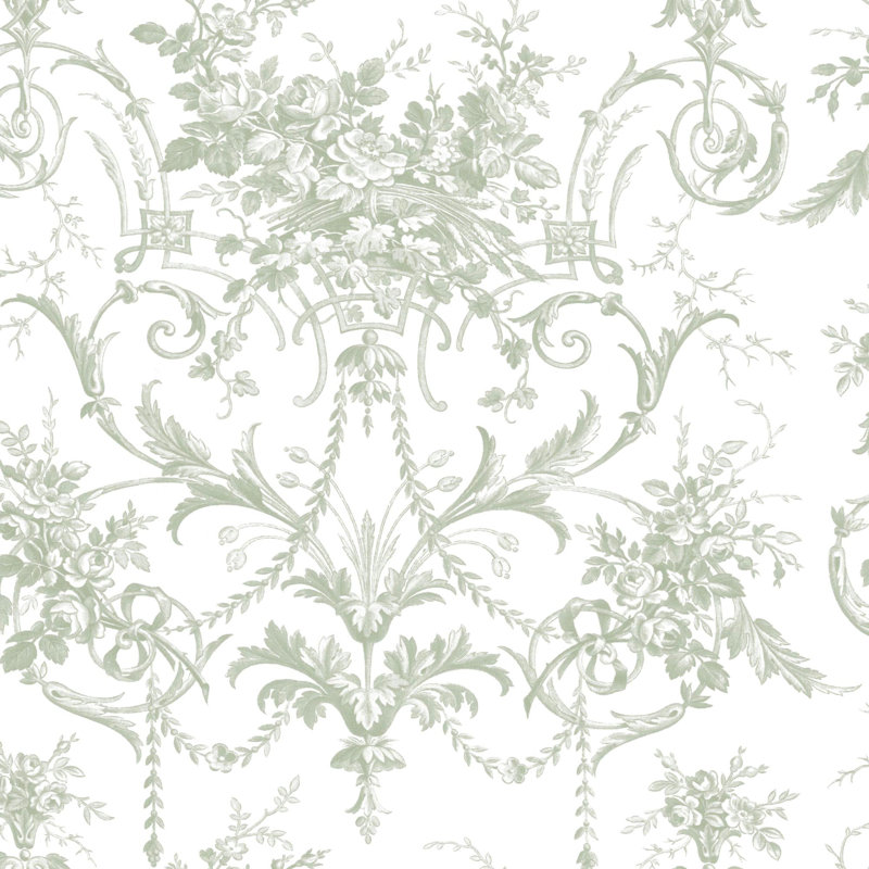 Papier peint Laura Ashley Tuileries, Vert