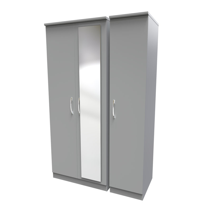 Fully Assembled Avon 3 Door Wardrobe, Dusk Grey
