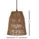 Bloomsburg Single Light Rattan Plug-in Pendant