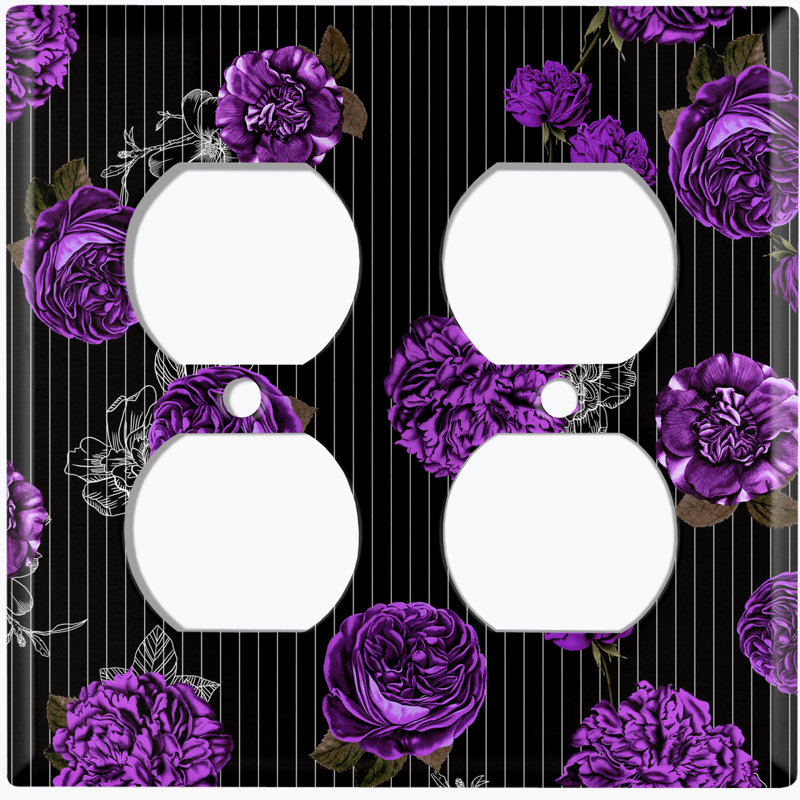 Patterned 2 - Gang Toggle Light Switch Standard Wall Plate