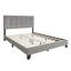 LIT PLEINE PLATE-FORME EN LIN GRIS CLAIR-718021637-718021883