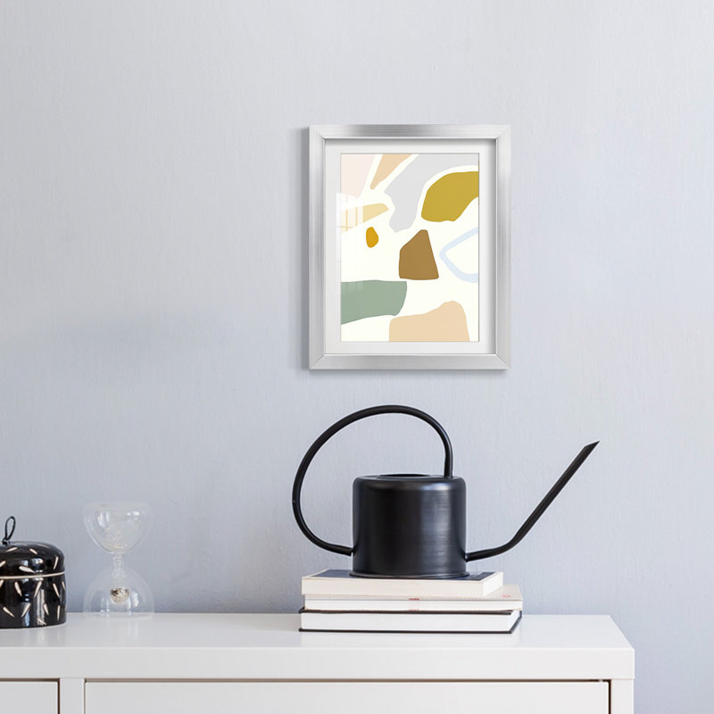 PastelSplotchesIIPremiumGalleryWrappedCanvas-Framed Print, Silver, 25.5'' H x 17.5'' W