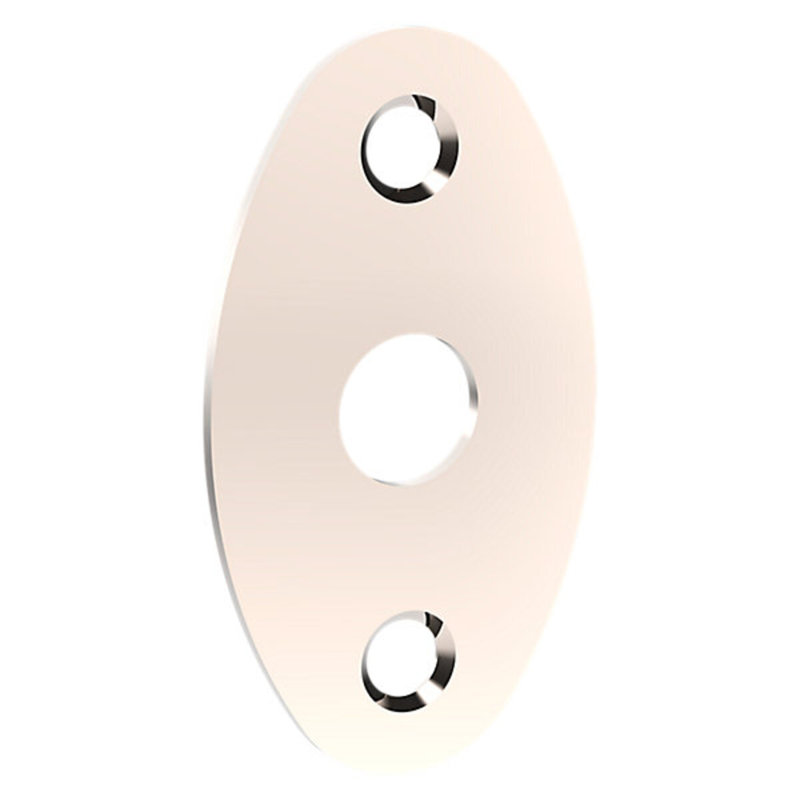 Oval Emergency Release Trim Rose/Rosette, 4.7" H x 3.9" W x 2.3" D, Satin Black