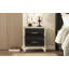 Élégante table de chevet ultrabrillante avec poignée en métal, table de chevet à miroir avec 2 tiroirs pour la chambre à coucher et le salon-2106828664