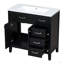 Meuble-lavabo 36 po avec lavabo, armoire de salle de bain avec tiroirs, structure solide et panneau de fibres à densité moyenne-231294003