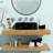 19"X15" Black And Gray Marble Inspired Ceramic Sink For Bathroom - Smooth Surface Rectangular Marble, Above Counter Mount-1276360451