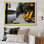 «Yellow and Gray Lakehouse Dockside Serenade I», reproduction sur toile